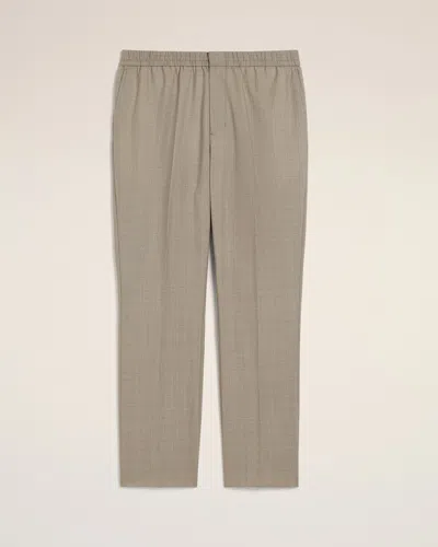 Ami Alexandre Mattiussi Beige Wool Elasticated Waist Trousers Grey In Ash