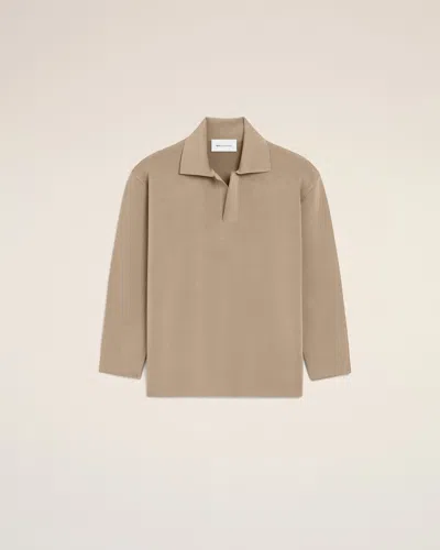 Ami Alexandre Mattiussi Beige Wool Long Sleeves Polo Beige In Brown