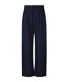 Ami Alexandre Mattiussi Wide Legged Pinstripe Trousers With In Black