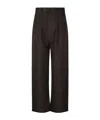 Ami Alexandre Mattiussi Wide Legged Pinstripe Trousers With In Black