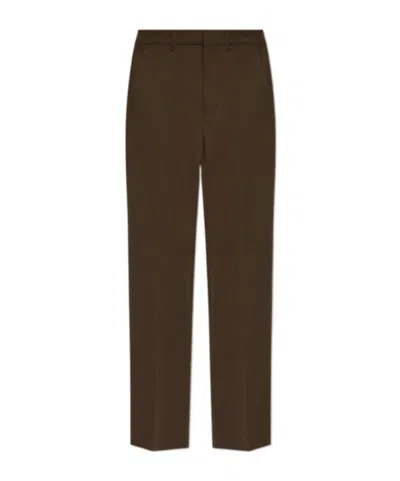 Ami Alexandre Mattiussi Belt-loop Casual Pants In Green