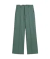 Ami Alexandre Mattiussi Ami Paris Large Green Pants Wide Camal In Green
