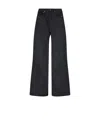Ami Alexandre Mattiussi Ami Wide Leg Cotton Trousers With Front Pockets In Black