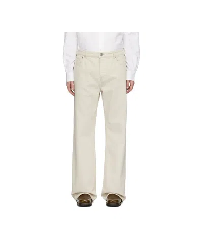 Ami Alexandre Mattiussi Belt-loop Jeans In White