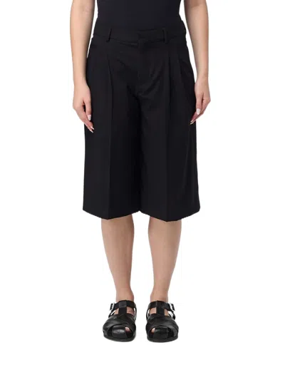 Ami Alexandre Mattiussi Ami Paris Knee-length Cotton Blend Shorts With Belt Loops In Black