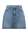 Ami Alexandre Mattiussi Ami Paris Denim Mini Skirt In Blue