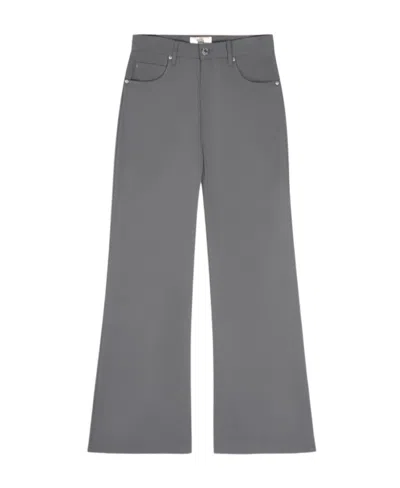 Ami Alexandre Mattiussi Belt Ring Casual Pants In Gray