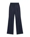 Ami Alexandre Mattiussi Belt Ring Wool Casual Pants In Blue