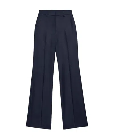 Ami Alexandre Mattiussi Belt Ring Wool Casual Pants In Blue