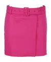Ami Alexandre Mattiussi Belted Midi Skirt In Pink