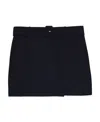 Ami Alexandre Mattiussi Belted Mini Wrap Skirt In Black