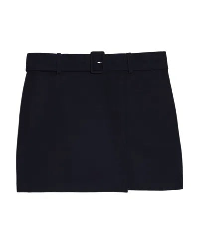 Ami Alexandre Mattiussi Belted Mini Wrap Skirt In Black