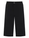 Ami Alexandre Mattiussi Oversized Cotton Bermuda Shorts In Black