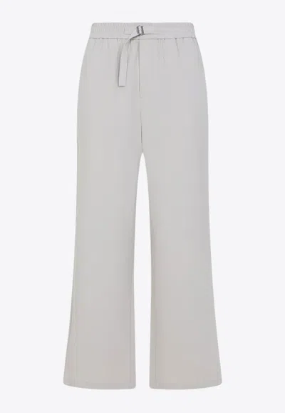 AMI ALEXANDRE MATTIUSSI BELTED STRAIGHT-LEG PANTS
