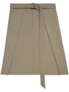 Ami Alexandre Mattiussi Belted Wool Knee-length Skirt In Neutrals
