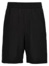 AMI ALEXANDRE MATTIUSSI BERMUDA SHORTS LOGO PLAQUE BERMUDA, SHORT BLACK