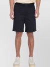 Ami Alexandre Mattiussi Bermuda Style Cotton Shorts Drawstring In Black