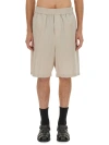 Ami Alexandre Mattiussi Ami Chalk Cotton Bermuda Shorts In Beige