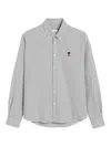 Ami Alexandre Mattiussi Ami De Coeur Boxy Fit Cotton Shirt In Black