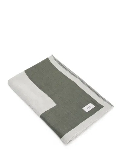 Ami Alexandre Mattiussi Bicolor Beach Towel Swimwear Green
