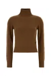 Ami Alexandre Mattiussi Ami Paris Women Ami De Coeur Turtleneck Sweater In Brown