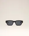 Ami Alexandre Mattiussi Ami Paris Rectangular Sunglasses In Black/black