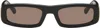 Ami Alexandre Mattiussi Ami Paris Rectangular Frame Sunglasses In Wool Gabardine Black