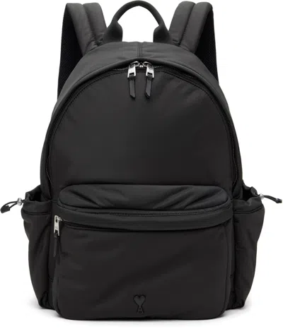 AMI ALEXANDRE MATTIUSSI BLACK AMI DE COEUR BACKPACK