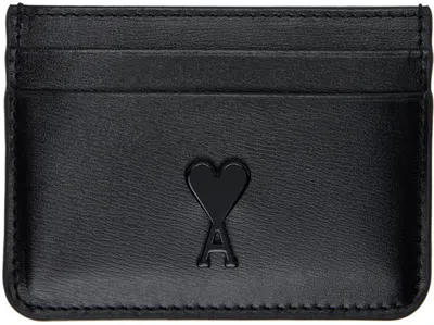 Ami Alexandre Mattiussi Black Ami De Coeur Card Holder In Black/001