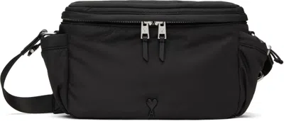 AMI ALEXANDRE MATTIUSSI BLACK AMI DE COEUR MESSENGER BAG