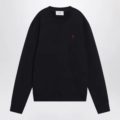 AMI ALEXANDRE MATTIUSSI BLACK AMI DE COEUR SWEATSHIRT