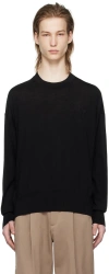 AMI ALEXANDRE MATTIUSSI BLACK AMI DE CŒUR SWEATER