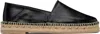 Ami Alexandre Mattiussi Black 'ami Leather' Espadrilles