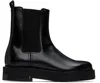 AMI ALEXANDRE MATTIUSSI BLACK ANATOMICAL TOE CHELSEA BOOTS