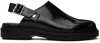 Ami Alexandre Mattiussi Patent-leather Slingback Sandals In Black/001