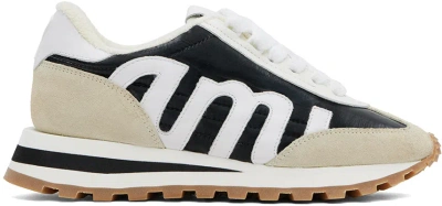 Ami Alexandre Mattiussi Black & Beige Rush Trainers In Black/001