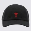 Ami Alexandre Mattiussi Casquette Broderie Ami Paris De Coeur Rouge In Black