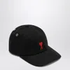 Ami Alexandre Mattiussi Ami Paris Logo-embroidered Cotton Cap In Black