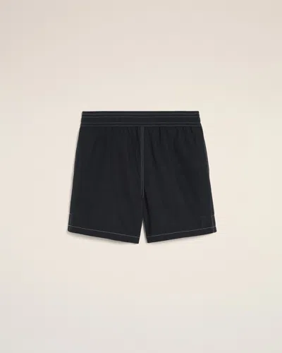AMI ALEXANDRE MATTIUSSI BLACK BEACH SHORT BLACK