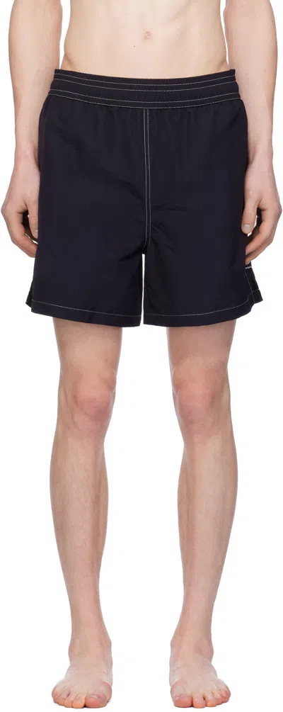 AMI ALEXANDRE MATTIUSSI BLACK BEACH SWIM SHORTS