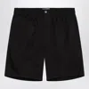 Ami Alexandre Mattiussi Ami Paris Black Bermuda Shorts In Technical Twill Nylon And Cotton