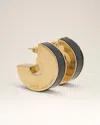 Ami Alexandre Mattiussi Black Brass Rivage Hoops Black In Black