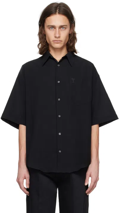 Ami Alexandre Mattiussi Black Button Up Shirt In 001 Black