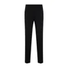 Ami Alexandre Mattiussi Wool Wide-leg Pant Cropped Length In Black