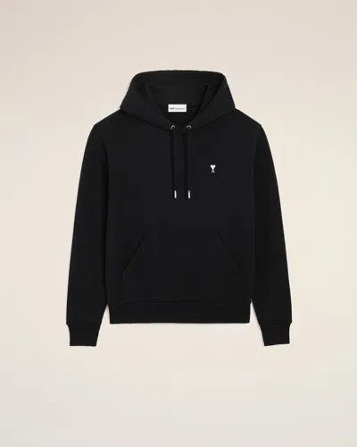 Ami Alexandre Mattiussi Ami Paris Heartfelt Pullover Hoodie For Men In Black