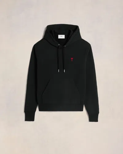 Ami Alexandre Mattiussi Ami Black Cotton Hoodie