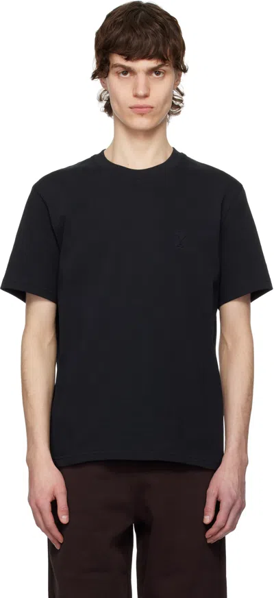Ami Alexandre Mattiussi Black Cotton Ami De Coeur T-shirt