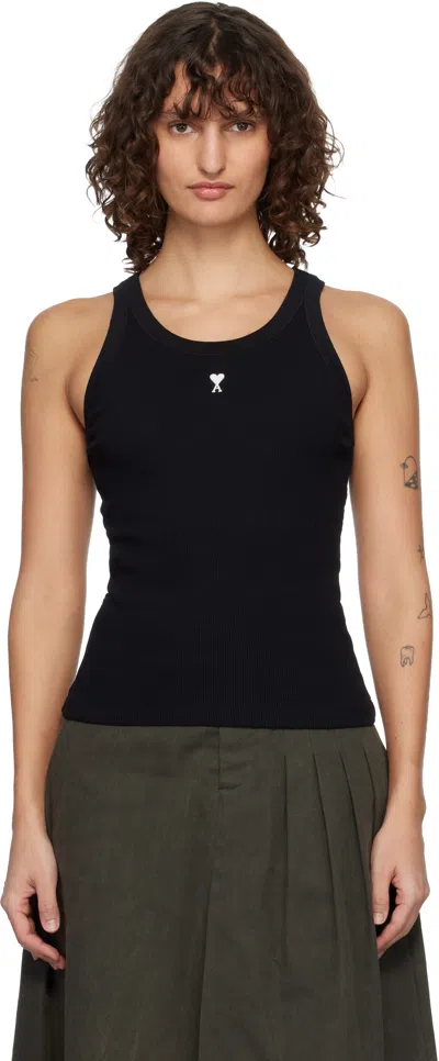 Ami Alexandre Mattiussi Black Cotton Ami De Coeur Tank Top