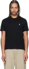 Ami Alexandre Mattiussi Ami Paris Men Ami De Coeur T-shirt In Organic Cotton Jersey In Black