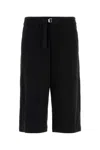 Ami Alexandre Mattiussi Oversized Cotton Bermuda Shorts In Black
